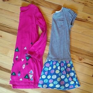 Tea collection/gymboree dress lot size 7 pink/blue